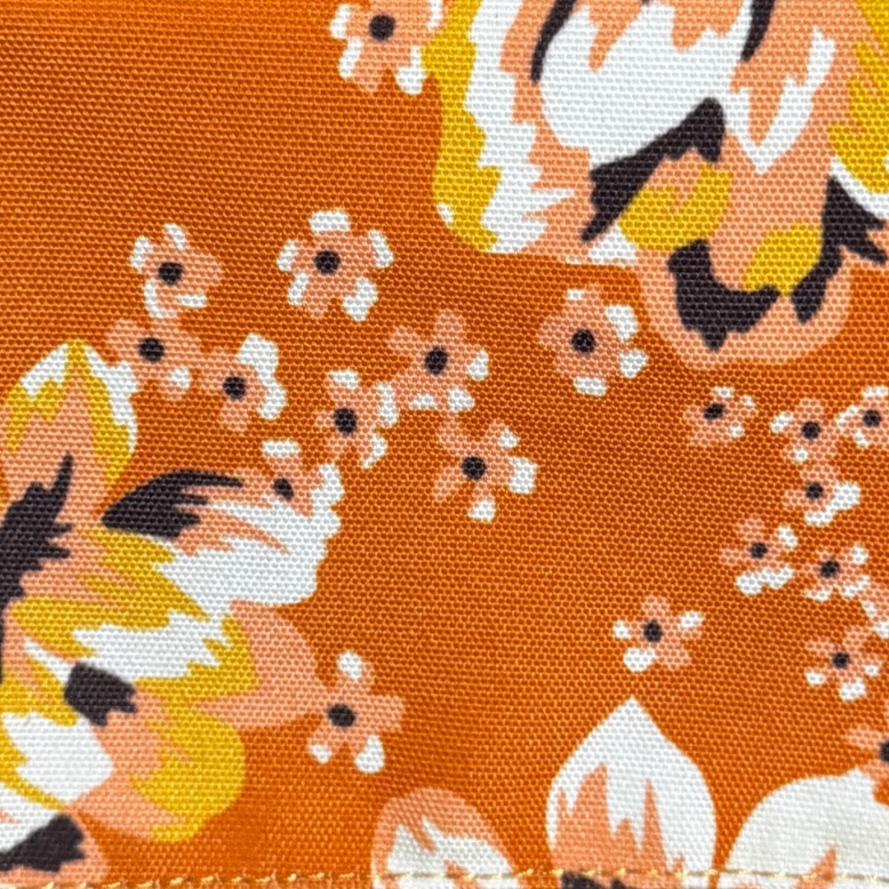 Anthropologie RACHEL PALLY Floral Print Faux Leather Fold Over Clutch, Orange - Picture 3 of 8